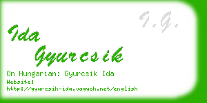 ida gyurcsik business card